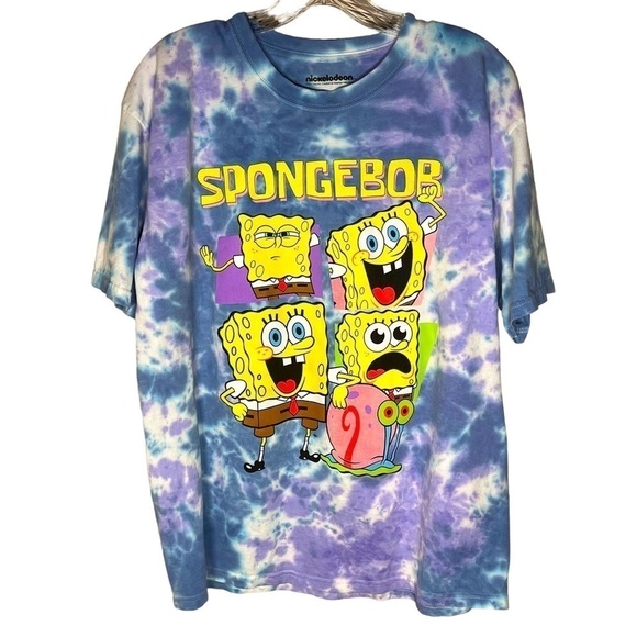 SpongeBob SquarePants Nickelodeon tie dye t-shirt Women’s size L - Picture 1 of 6
